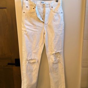Agolde Riley High Rise Straight - white jean size 24